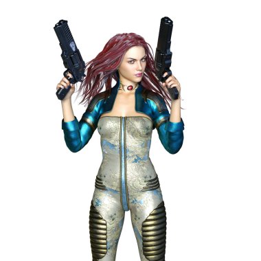 3d cg işleme süper bir kadın