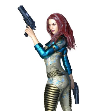 3d cg işleme süper bir kadın