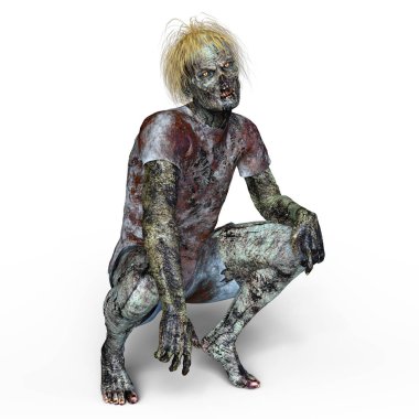 3d cg işleme bir zombi