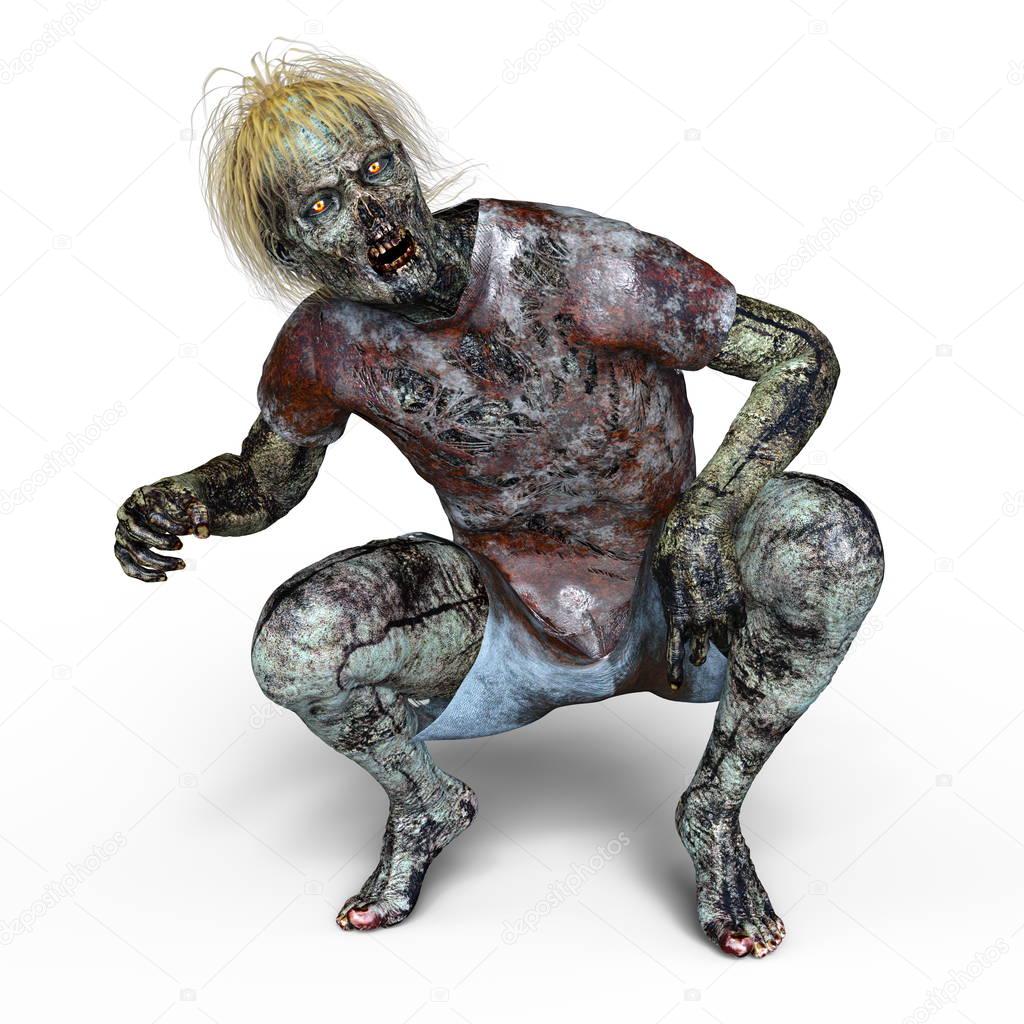 3D CG rendering of a zombie