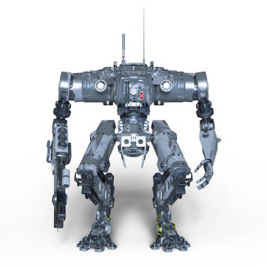 bir savaş robotu 3d cg render