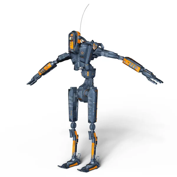 Vykreslování 3D cg robota — Stock fotografie