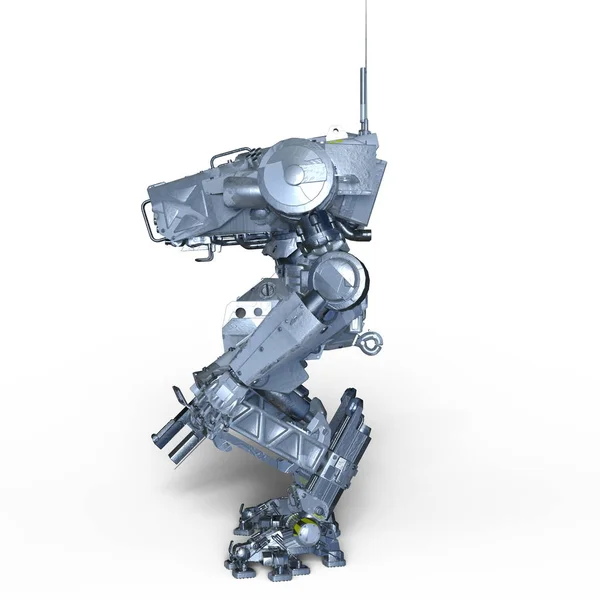 3D CG rendering of a battle robot — Stock Photo, Image