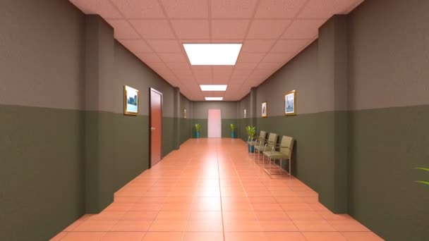 3D CG rendering of the corridor — Stock Video