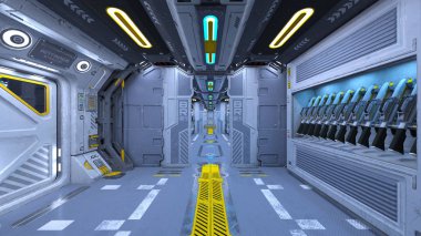 3d cg işleme uzay istasyonu