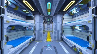 3d cg işleme uzay istasyonu