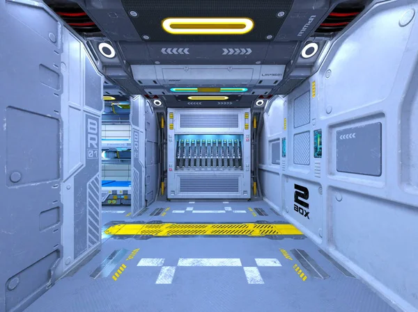 Representación 3D CG de la estación espacial — Foto de Stock