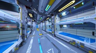 3d cg işleme uzay istasyonu