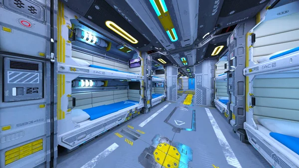 Rendu 3D 3D de la station spatiale — Photo