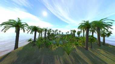 Bahçe gölet ve wisteria kafes