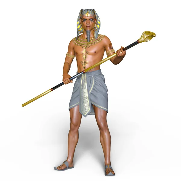 3D CG rendering of a pharaoh — Stock Photo, Image