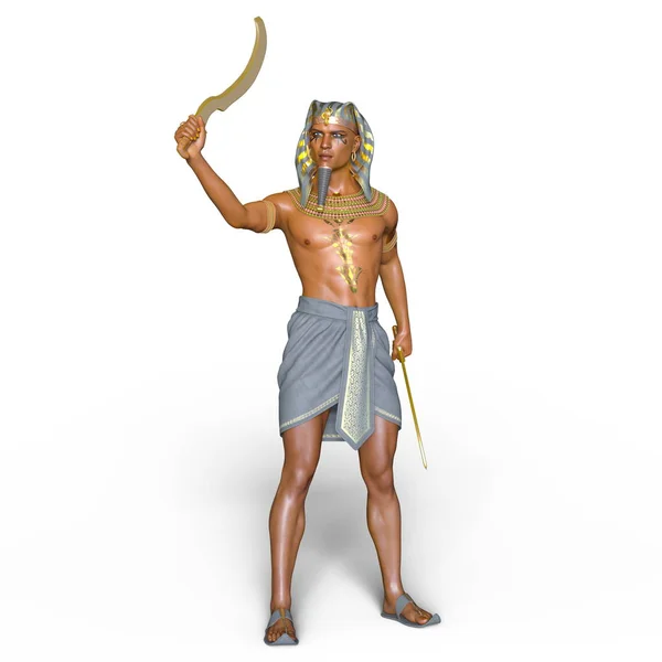 3D CG rendering of a pharaoh — Stock Photo, Image