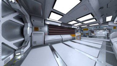 3d cg işleme uzay istasyonu