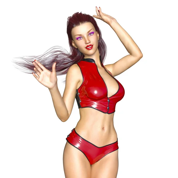 3D CG-рендеринг женщины в бикини — стоковое фото