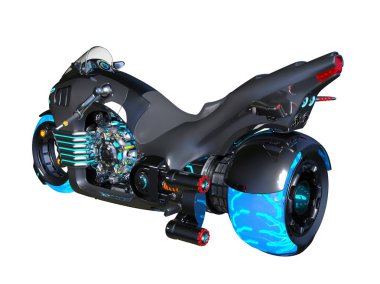 bir motosiklet 3d cg render