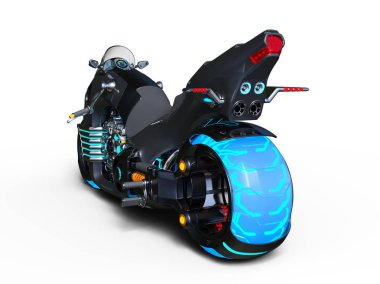bir motosiklet 3d cg render