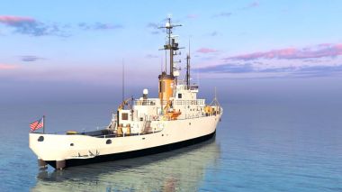 bir devriye botu 3d cg render