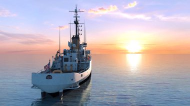 bir devriye botu 3d cg render