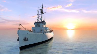 bir devriye botu 3d cg render