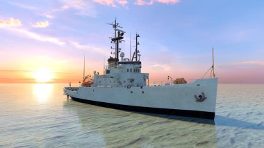 bir devriye botu 3d cg render