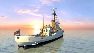 bir devriye botu 3d cg render