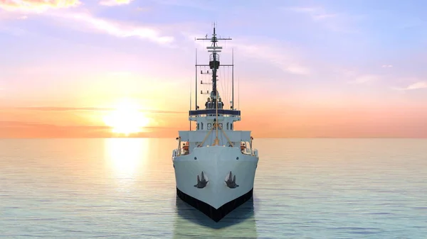 3D-cg rendering van een patrouilleboot — Stockfoto
