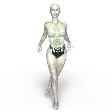 bir kadın yabancı 3d cg işleme