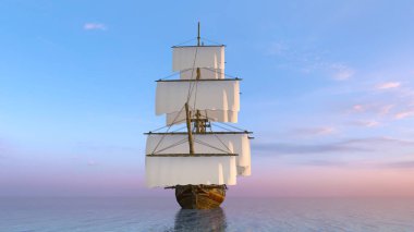 yelkenli tekne 3d cg render