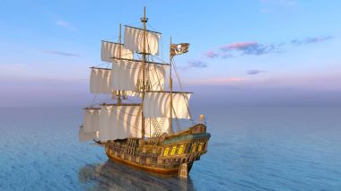 yelkenli tekne 3d cg render