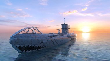 3d cg işleme denizaltı