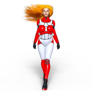 3d cg işleme süper bir kadın