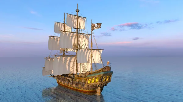 3D CG representación del velero — Foto de Stock