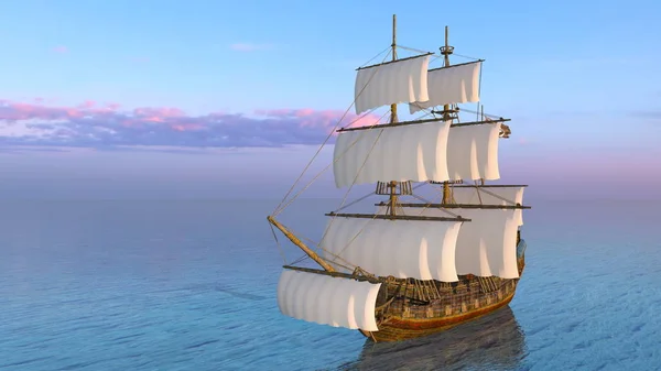 Rendering 3D CG della barca a vela — Foto Stock