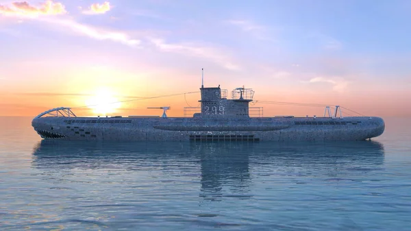 3D CG rendering of the submarine — Stock Photo, Image