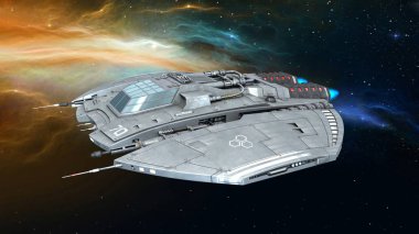 bir uzay gemisi 3d cg render