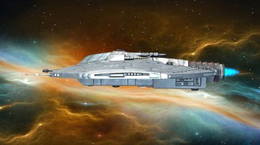 bir uzay gemisi 3d cg render