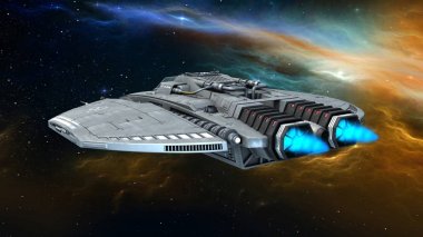 bir uzay gemisi 3d cg render