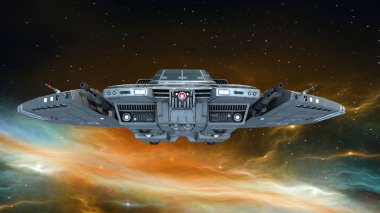 bir uzay gemisi 3d cg render