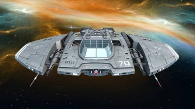 bir uzay gemisi 3d cg render