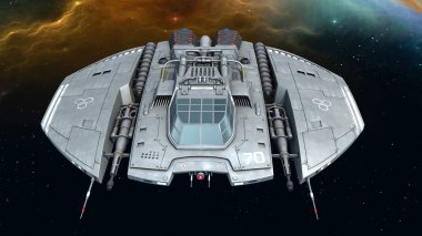 bir uzay gemisi 3d cg render