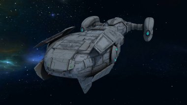 bir uzay gemisi 3d cg render