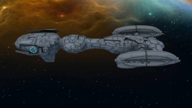 bir uzay gemisi 3d cg render