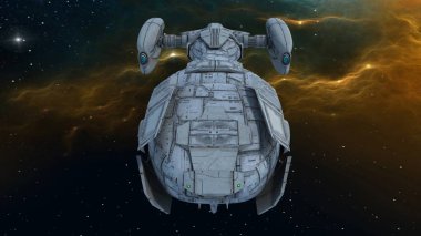 bir uzay gemisi 3d cg render