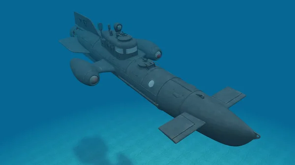 3D CG rendering of a submarine — Stock Photo, Image