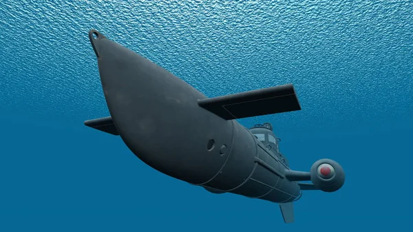 3D CG візуалізація підводного човна — стокове фото