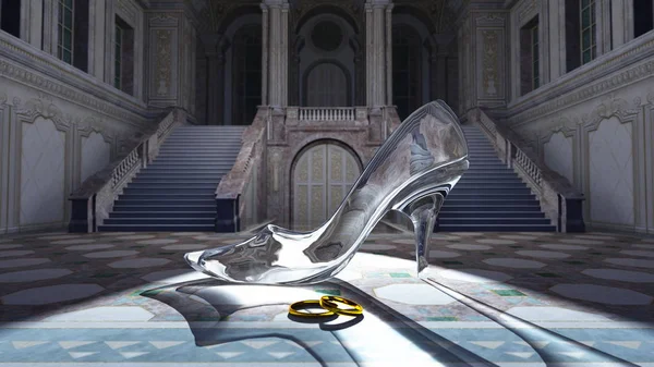 Renderowania 3D cg buty szkła — Zdjęcie stockowe