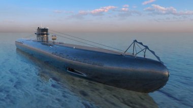 3d cg işleme denizaltı