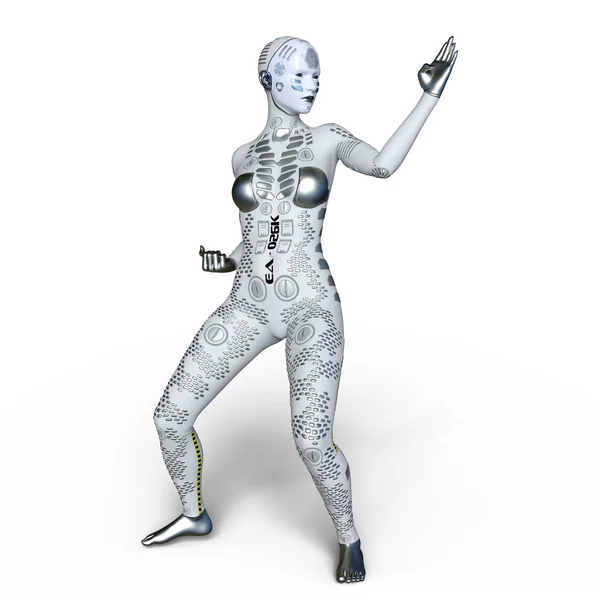 3D CG rendering of a female robot — Stock Photo, Image