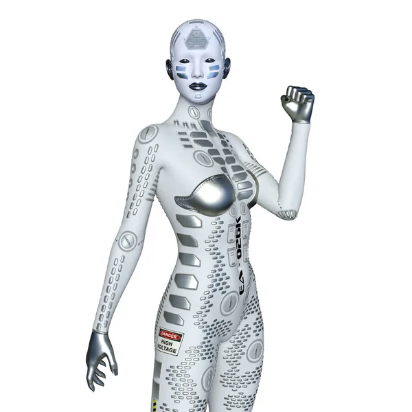 3D CG rendering of a female robot — Stock Photo, Image