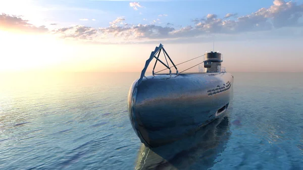 3D CG rendering of the submarine — Stock Photo, Image